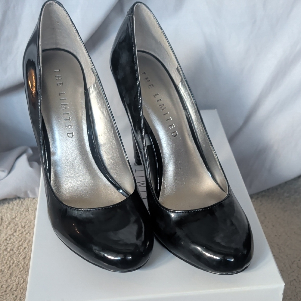 The Limited Glossy Black Heels